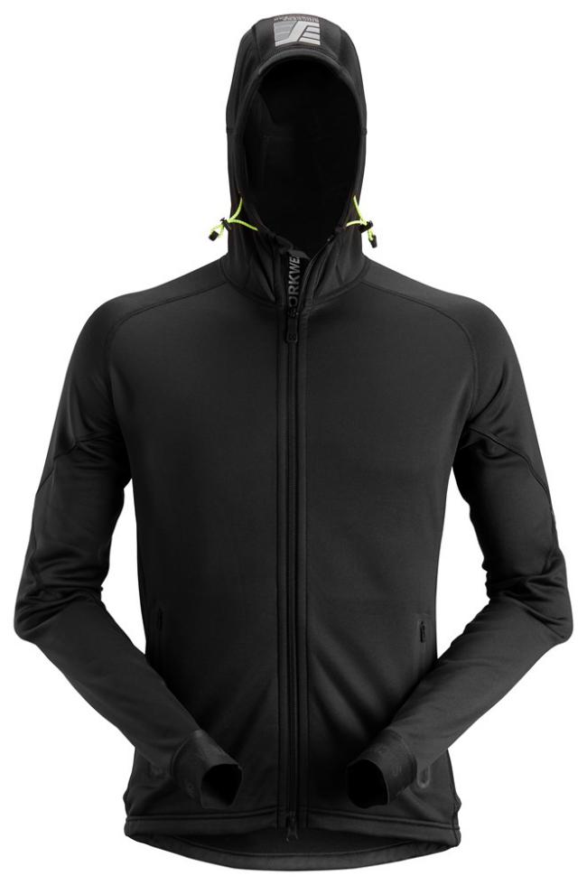 Polartec® Power Stretch® 2.0,  huvtröja i fleece med hellång dragkedja